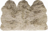 3' X 5' Taupe Natural Sheepskin Area Rug - Homeroots - Flyclothing LLC
