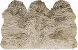 3' X 5' Taupe Natural Sheepskin Area Rug - Homeroots - Flyclothing LLC