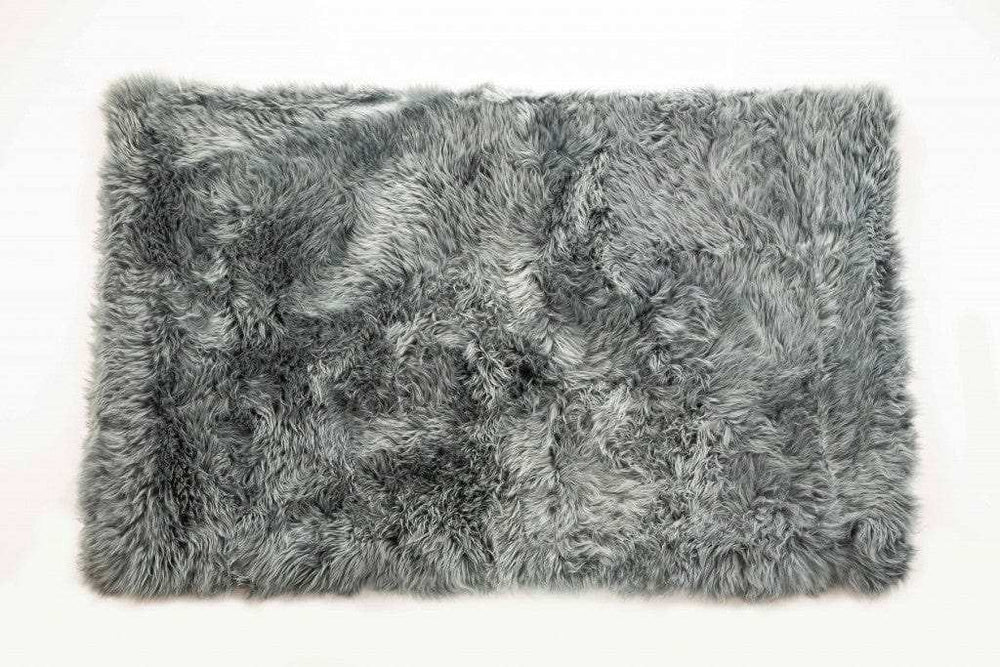 3' X 5' Gray Natural Rectangular Sheepskin Area Rug - Homeroots - Flyclothing LLC