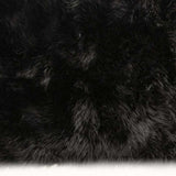2' X 5' Black Natural Rectangular Sheepskin Area Rug - Homeroots - Flyclothing LLC