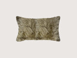 Taupe Natural Sheepskin Lumbar Pillow - Homeroots - Flyclothing LLC