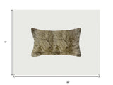 Taupe Natural Sheepskin Lumbar Pillow - Homeroots - Flyclothing LLC