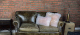 Blush Natural Sheepskin Lumbar Pillow - Homeroots - Flyclothing LLC