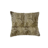 Set of Two Taupe Sheepskin Throw Pillow - Homeroots - Flyclothing LLC