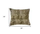 Set of Two Taupe Sheepskin Throw Pillow - Homeroots - Flyclothing LLC