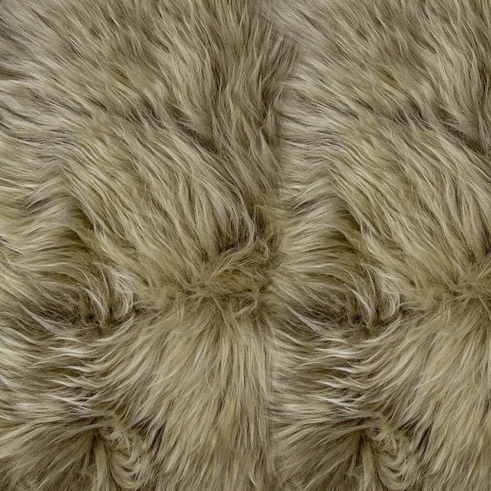 Set of Two Taupe Sheepskin Throw Pillow - Homeroots - Flyclothing LLC