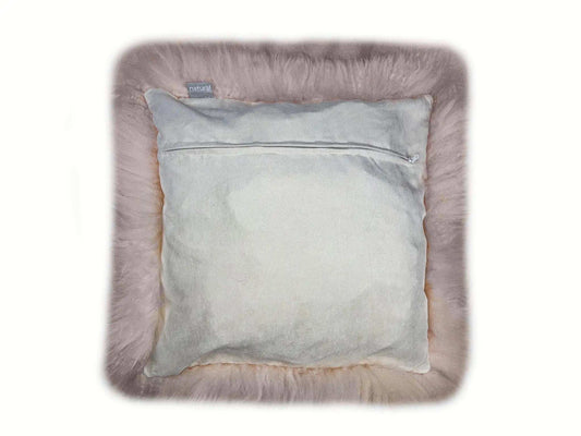 Set Of Two Blush Natural Sheepskin Square Pillows - Homeroots - Flyclothing LLC