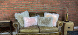 Set Of Two Blush Natural Sheepskin Square Pillows - Homeroots - Flyclothing LLC