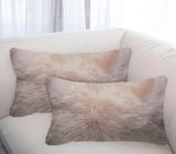 Set of Two 12" X 20" Blush Cowhide Throw Pillow - Homeroots - Flyclothing LLC