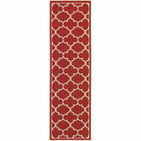 2' X 8' Red and Ivory Indoor Outdoor Area Rug - Homeroots - Flyclothing LLC