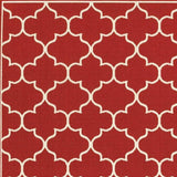 4' X 6' Red and Ivory Indoor Outdoor Area Rug - Homeroots - Flyclothing LLC