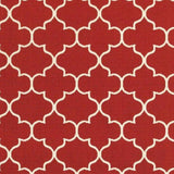 8' X 11' Red and Ivory Indoor Outdoor Area Rug - Homeroots - Flyclothing LLC