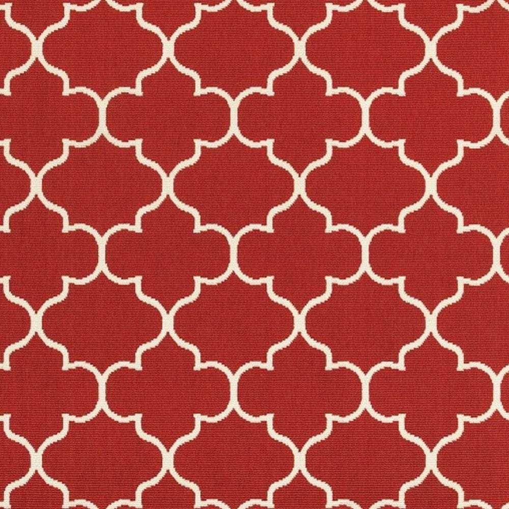 Red and Ivory Indoor Outdoor Area Rug - Homeroots - Flyclothing LLC