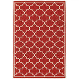 Red and Ivory Indoor Outdoor Area Rug - Homeroots - Flyclothing LLC