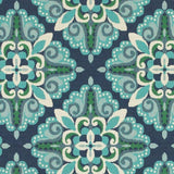 5' X 8' Blue and Green Indoor Outdoor Area Rug - Homeroots - Flyclothing LLC