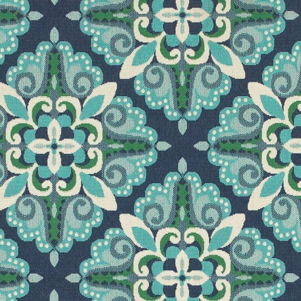 7' X 10' Blue and Green Indoor Outdoor Area Rug - Homeroots - Flyclothing LLC