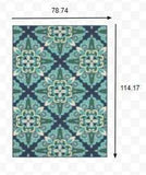 7' X 10' Blue and Green Indoor Outdoor Area Rug - Homeroots - Flyclothing LLC