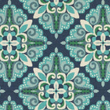 8' X 11' Blue and Green Indoor Outdoor Area Rug - Homeroots - Flyclothing LLC