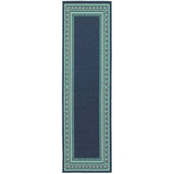 2' X 8' Blue and Green Indoor Outdoor Area Rug - Homeroots - Flyclothing LLC