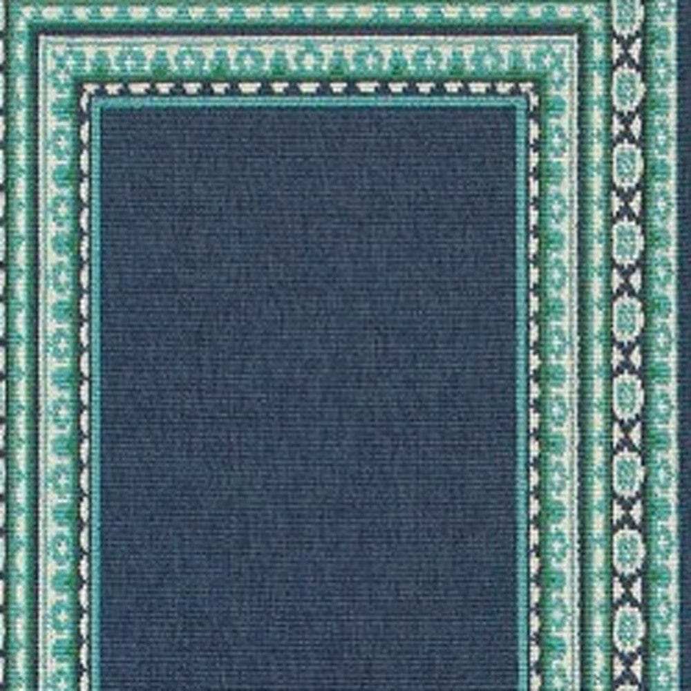 2' X 8' Blue and Green Indoor Outdoor Area Rug - Homeroots - Flyclothing LLC