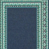 2' X 8' Blue and Green Indoor Outdoor Area Rug - Homeroots - Flyclothing LLC