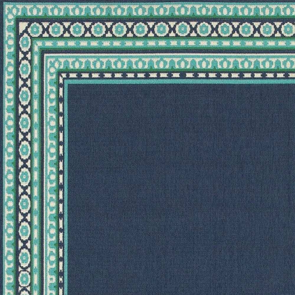 4' X 6' Blue and Green Indoor Outdoor Area Rug - Homeroots - Flyclothing LLC
