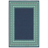 5' X 8' Blue and Green Indoor Outdoor Area Rug - Homeroots - Flyclothing LLC