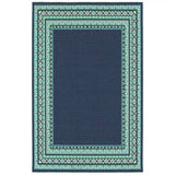 5' X 8' Blue and Green Indoor Outdoor Area Rug - Homeroots - Flyclothing LLC