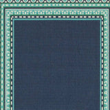 8' X 11' Blue and Green Indoor Outdoor Area Rug - Homeroots - Flyclothing LLC
