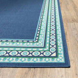 Blue and Green Indoor Outdoor Area Rug - Homeroots - Flyclothing LLC