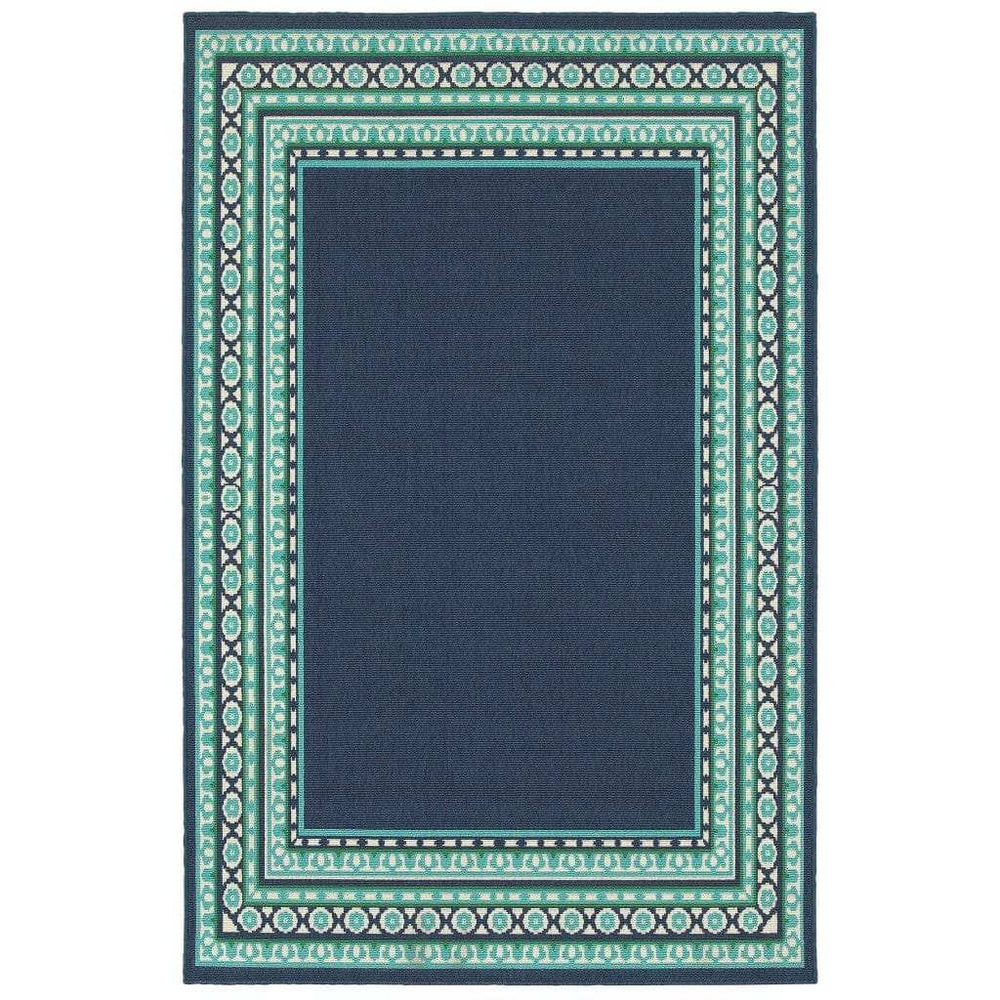 Blue and Green Indoor Outdoor Area Rug - Homeroots - Flyclothing LLC