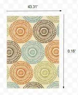 4' X 6' Beige Indoor Outdoor Area Rug - Homeroots - Flyclothing LLC