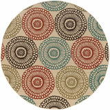 8' X 8' Beige Round Indoor Outdoor Area Rug - Homeroots - Flyclothing LLC