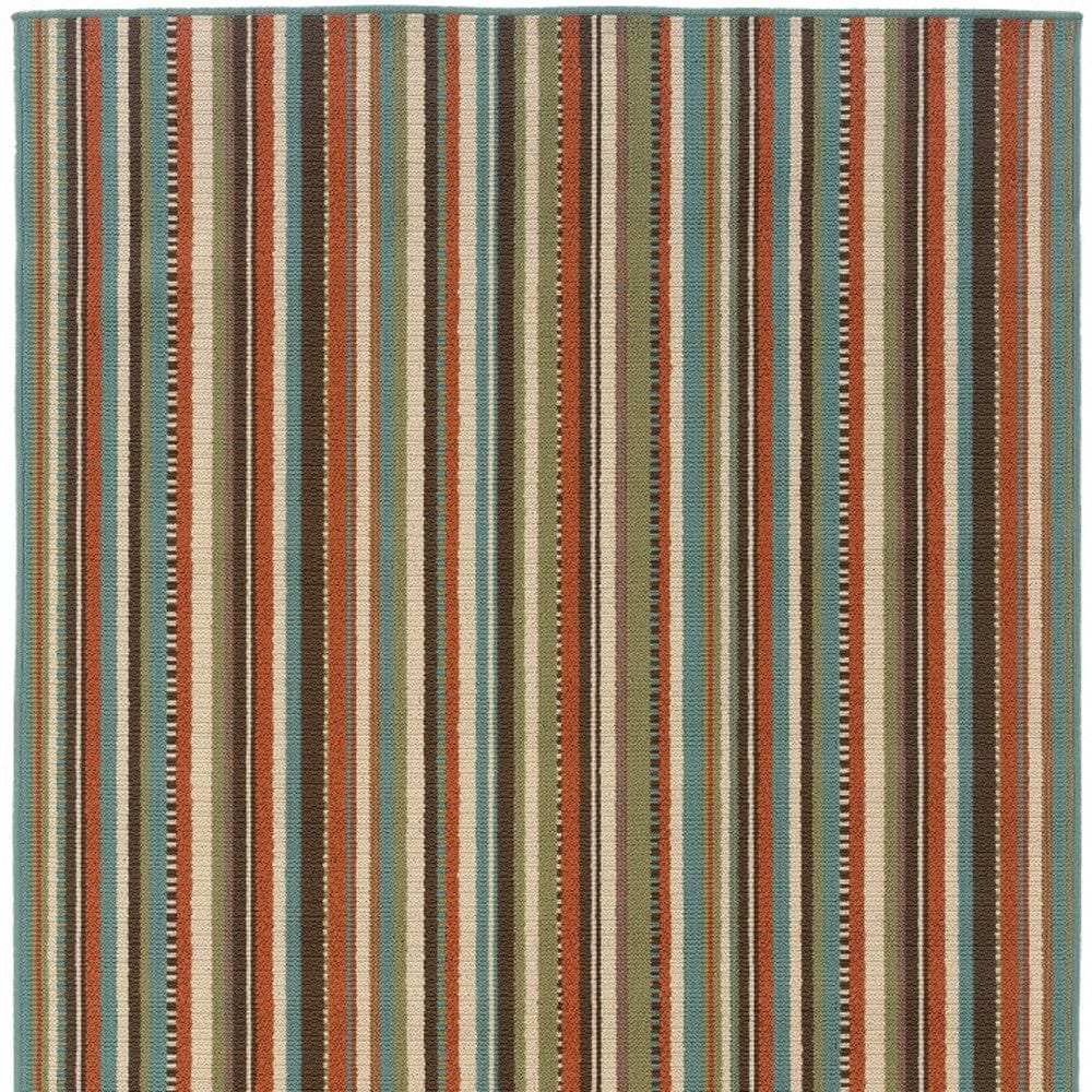 7' X 10' Green Indoor Outdoor Area Rug - Homeroots - Flyclothing LLC