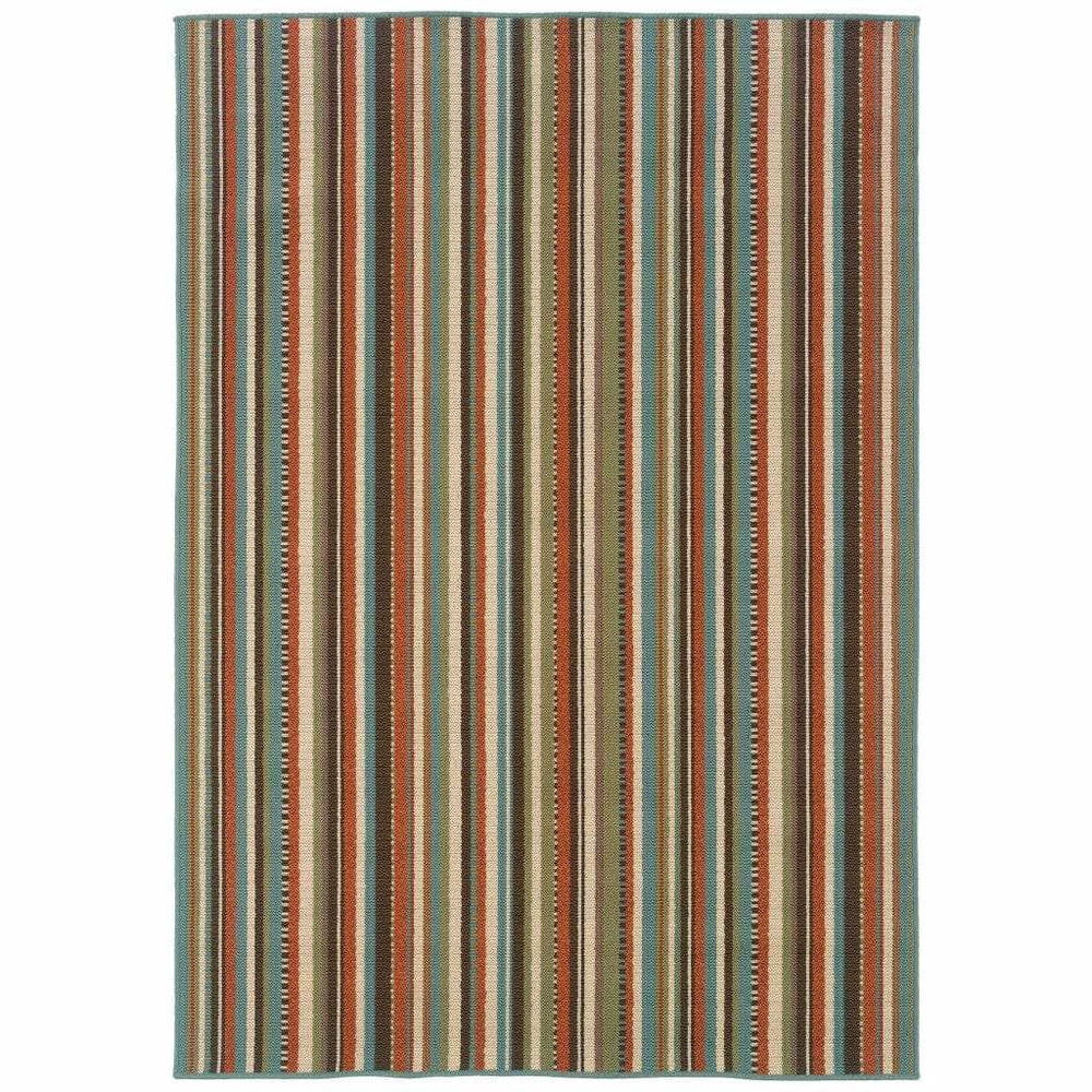 8' X 11' Green Indoor Outdoor Area Rug - Homeroots - Flyclothing LLC