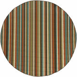8' X 8' Green Round Indoor Outdoor Area Rug - Homeroots - Flyclothing LLC