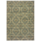 10' X 13' Ivory And Blue Geometric Area Rug - Homeroots - Flyclothing LLC