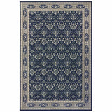 12' X 15' Blue and Gray Area Rug - Homeroots - Flyclothing LLC