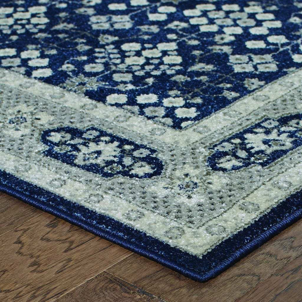 12' X 15' Blue and Gray Area Rug - Homeroots - Flyclothing LLC