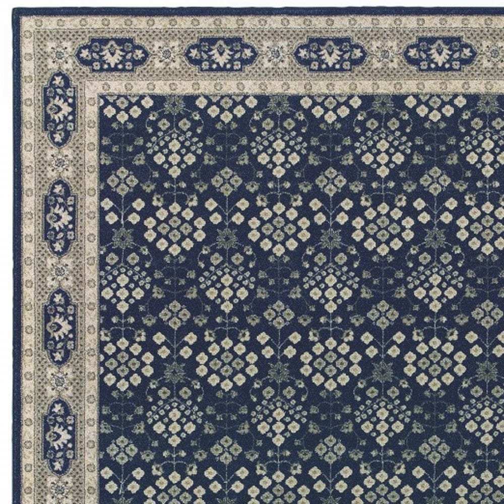12' X 15' Blue and Gray Area Rug - Homeroots - Flyclothing LLC