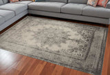 10' X 13' Ivory And Gray Pale Medallion Area Rug - Homeroots - Flyclothing LLC