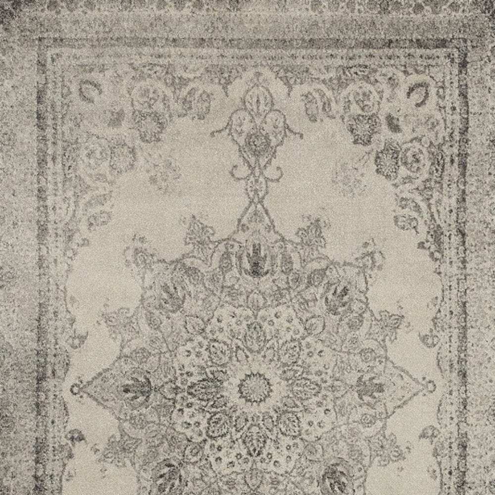12' X 15' Gray and Ivory Area Rug - Homeroots - Flyclothing LLC
