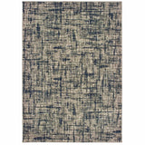 5' X 8' Gray And Navy Abstract Area Rug - Homeroots - Flyclothing LLC