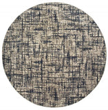 5' X 8' Gray And Navy Abstract Area Rug - Homeroots - Flyclothing LLC
