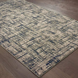 5' X 8' Gray And Navy Abstract Area Rug - Homeroots - Flyclothing LLC