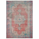8' X 10' Red And Blue Oriental Area Rug - Homeroots - Flyclothing LLC