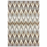4' X 6' Gray And Taupe Ikat Pattern Area Rug - Homeroots - Flyclothing LLC