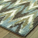 8' X 11' Gray And Taupe Ikat Pattern Area Rug - Homeroots - Flyclothing LLC