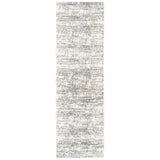 2' X 8' Ivory And Gray Abstract Strokes Runner Rug - Homeroots - Flyclothing LLC