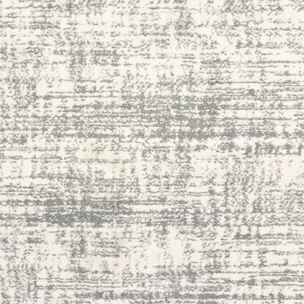 7' X 10' Ivory And Gray Abstract Strokes Area Rug - Homeroots - Flyclothing LLC